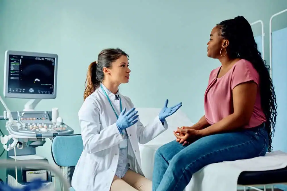 Rejuvenating Intimacy: Exploring Surgical Solutions for Vaginal Laxity 1 Woman have consultation about vaginal laxity Tilbury