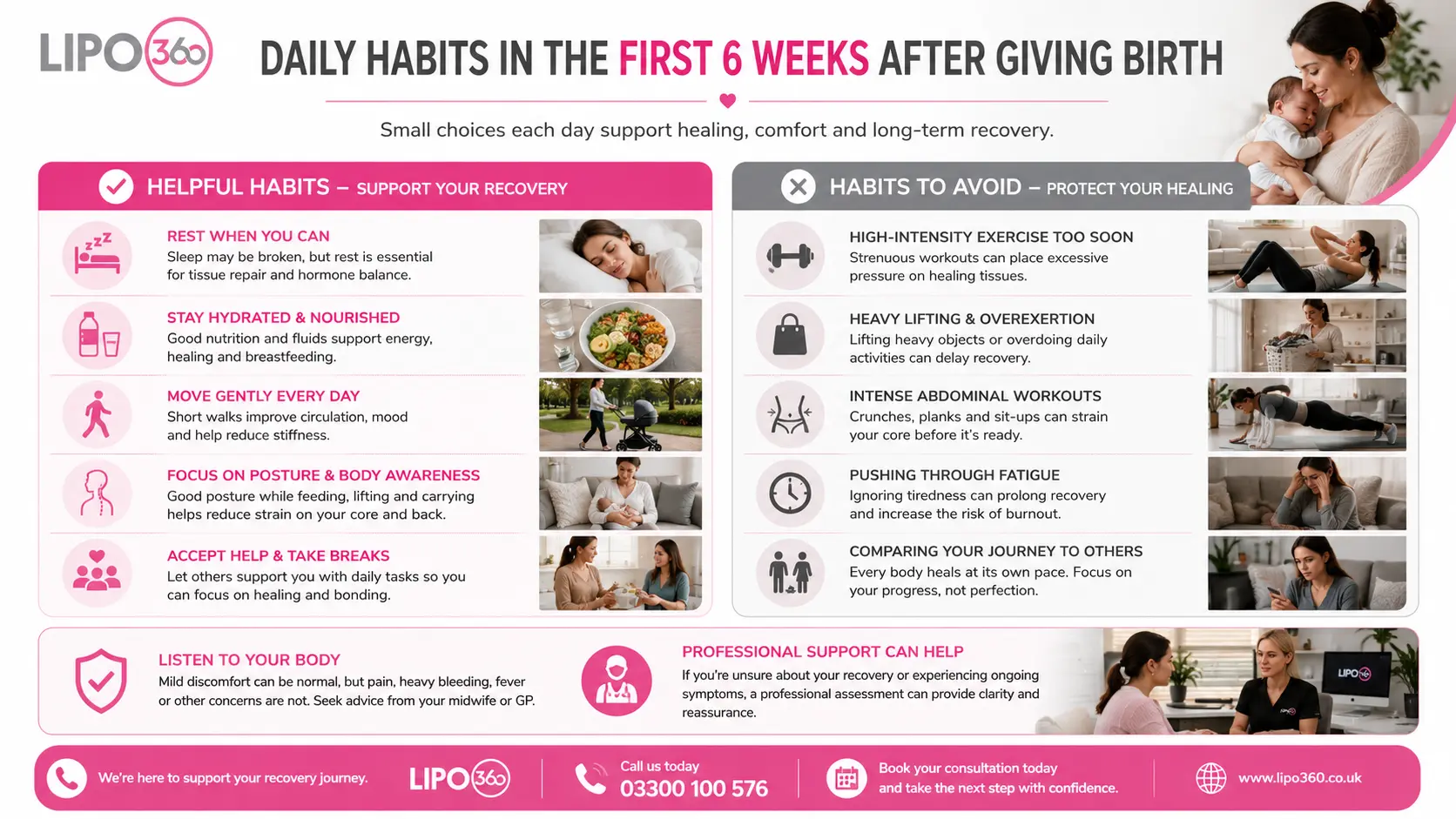 What to Do (and Avoid) in the First 6 Weeks After Giving Birth To Avoid Diastasis Recti 3 First 6 Weeks After Giving Birth To Avoid Diastasis Recti Tilbury : Daily Habits in the First 6 Weeks After Giving Birth
